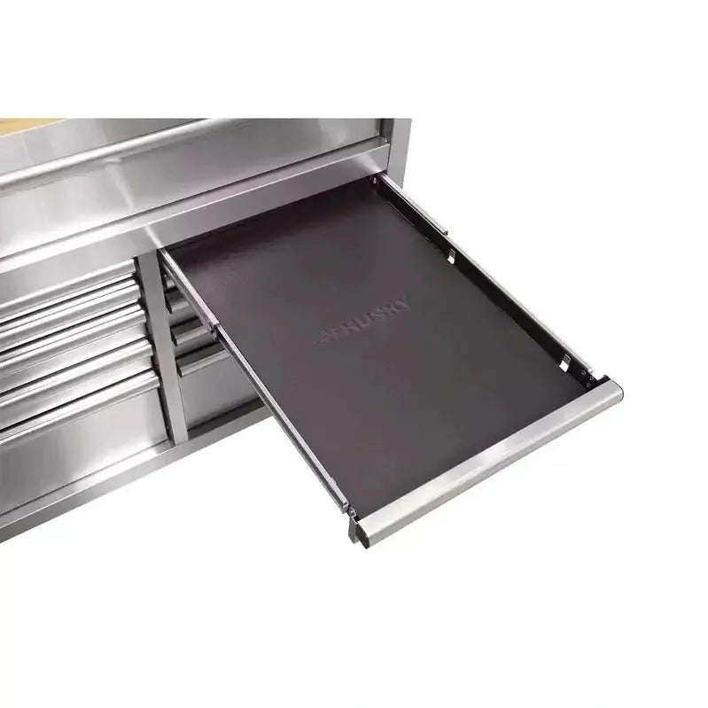 Heavy-Duty 72″ Rolling Workbench  18-Drawer Storage with Reinforced Wood and Steel Construction