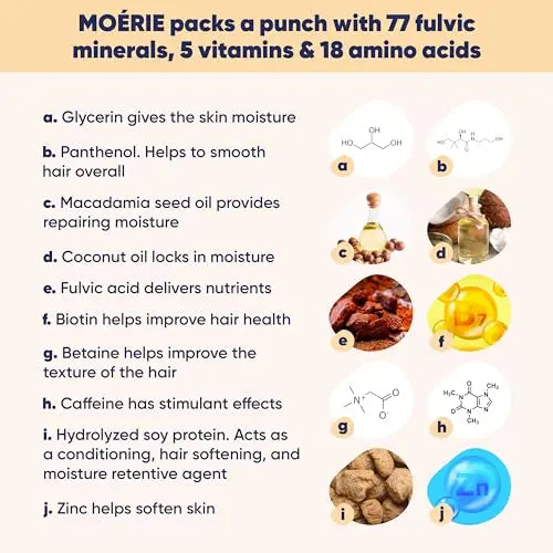 Moerie Mega Pack: Shampoo, Conditioner, Hair Mask & Spray  Volumizing & Paraben-Free  For Longer, Thicker Hair  4 Items