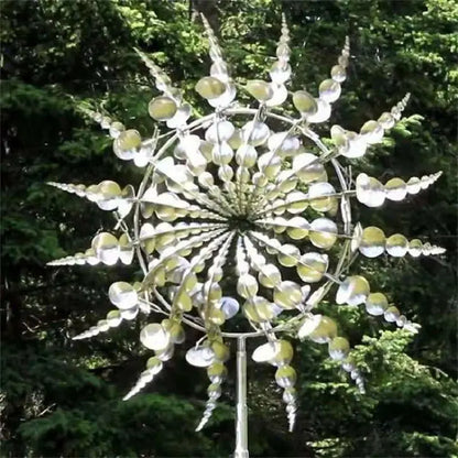 Whimsical Spinning Windmill Garden Decor  Magic Metal Design