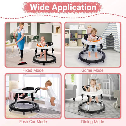 Wismind Foldable Baby Walker with Light-Up Piano Keys and Soothing Melodies
