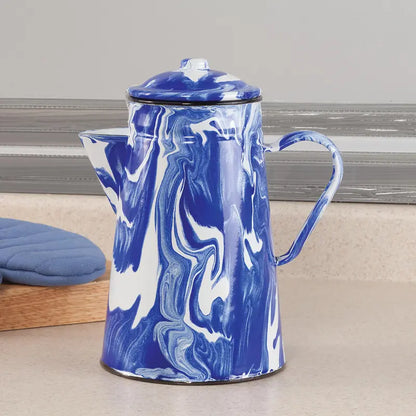 Blue Marble Enamelware Coffeepot by Home Marketplace