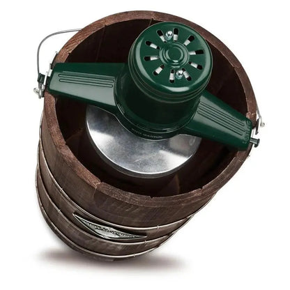 White Mountain Electric Ice Cream Maker  6-Quart Capacity, Green & Brown Design