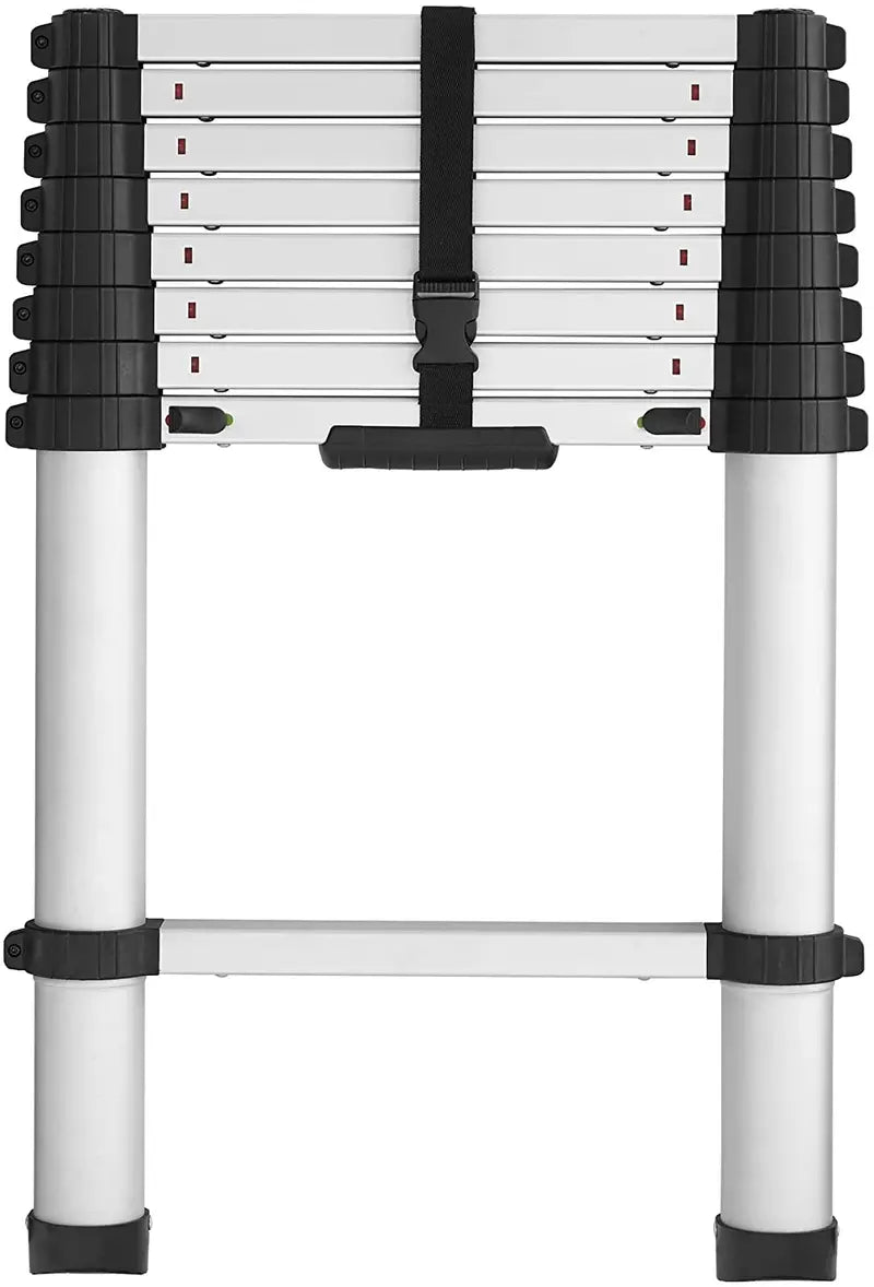 SmartClose Telescoping Aluminum Ladder  12.5 ft Extendable, 16 ft Max Reach, 300-lb Capacity
