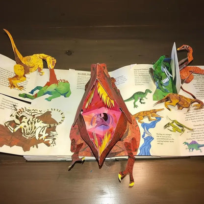 Jurassic Pop-Up: 3D Illustrated Dinosaur Book  Interactive Fold-Out Prehistoric Scene Collection