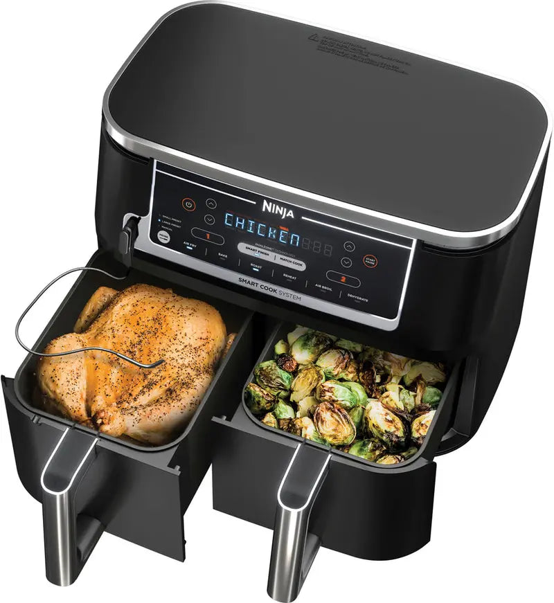 Ninja Foodi DualZone 10-Quart Air Fryer  6-in-1 Smart Cook System with Two Independent Baskets