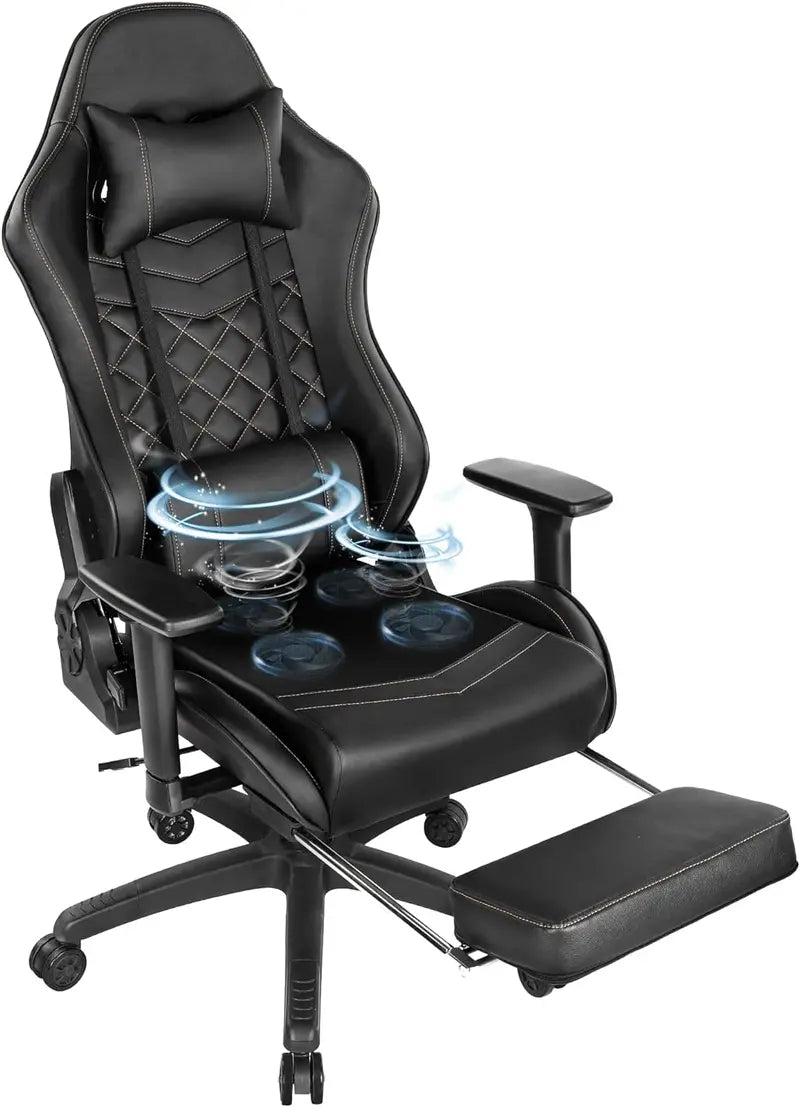 Ergonomic PU Leather Office Chair  High-Back Support for Extended Sitting