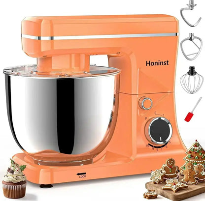 10-Setting Tilt-Head Stand Mixer with 6-Quart Stainless Steel Bowl & 8-in-1 Splash Guard