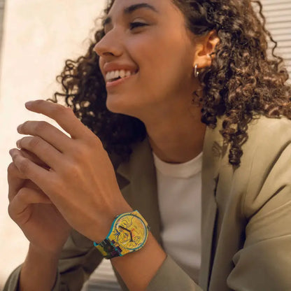Swatch x Jean-Michel Basquiat Limited-Edition Yellow Watch