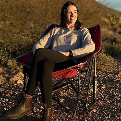 GCI Outdoor Pod Rocker  Compact Collapsible Rocking Chair in Indigo Blue