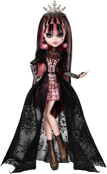 Monster High Howliday Draculaura Doll, Collectible Winter Edition, Pink & Black Gown