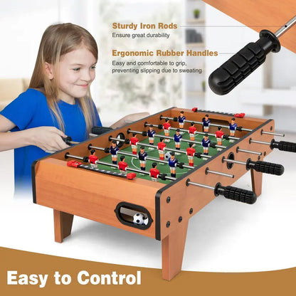 Portable 27-Inch Foosball Table  Compact Tabletop Soccer for Indoor Recreation