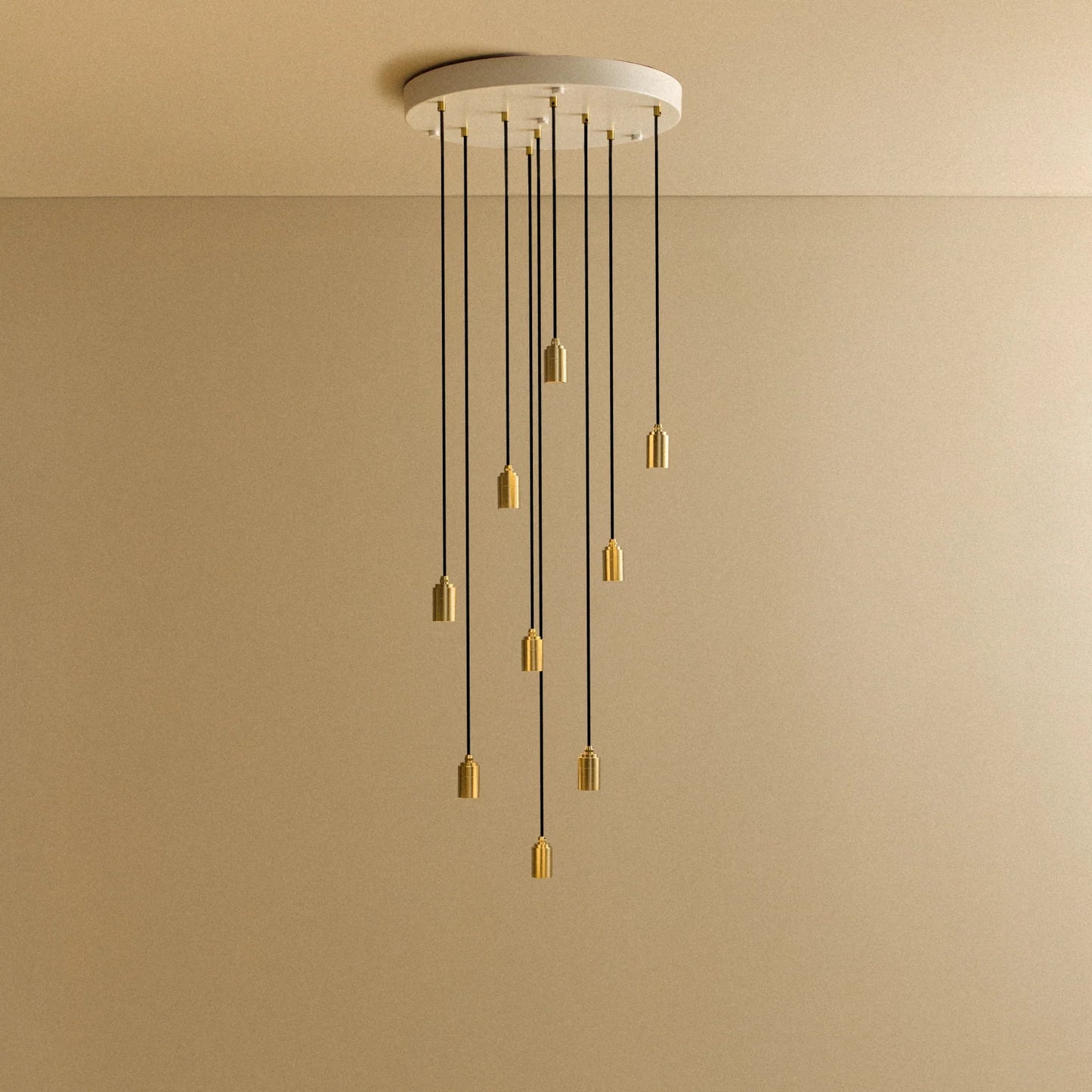 Nine Pendant in Brass