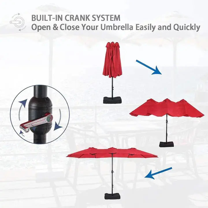 8-Piece Outdoor Dining Set  Includes Umbrella & Six Swivel Sling Chairs