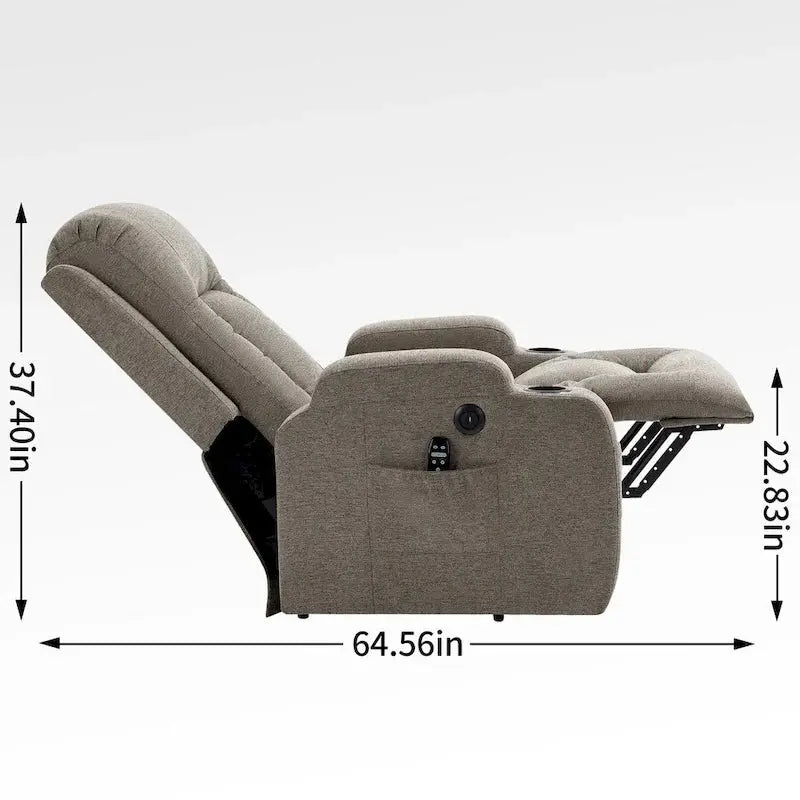 La-Z-Boy Power Lift Recliner with Single-Motor Massage, Heating, and USB Port