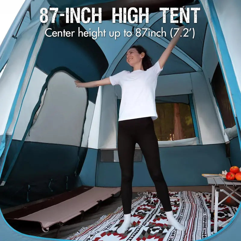 PORTAL 5-Person 2-in-1 SUV Tent  Trunk-Mounted Design with Screened Porch, Windproof Build & Dual Entry Doors