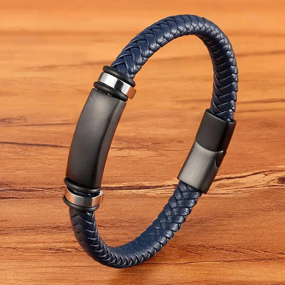 Contemporary Men’s Leather Wrap Bracelet