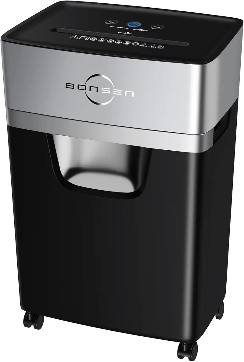 Heavy-Duty Office Paper Shredder — 16-Sheet Cross-Cut, 60-Min Continuous Run, Low-Noise 60dB Design