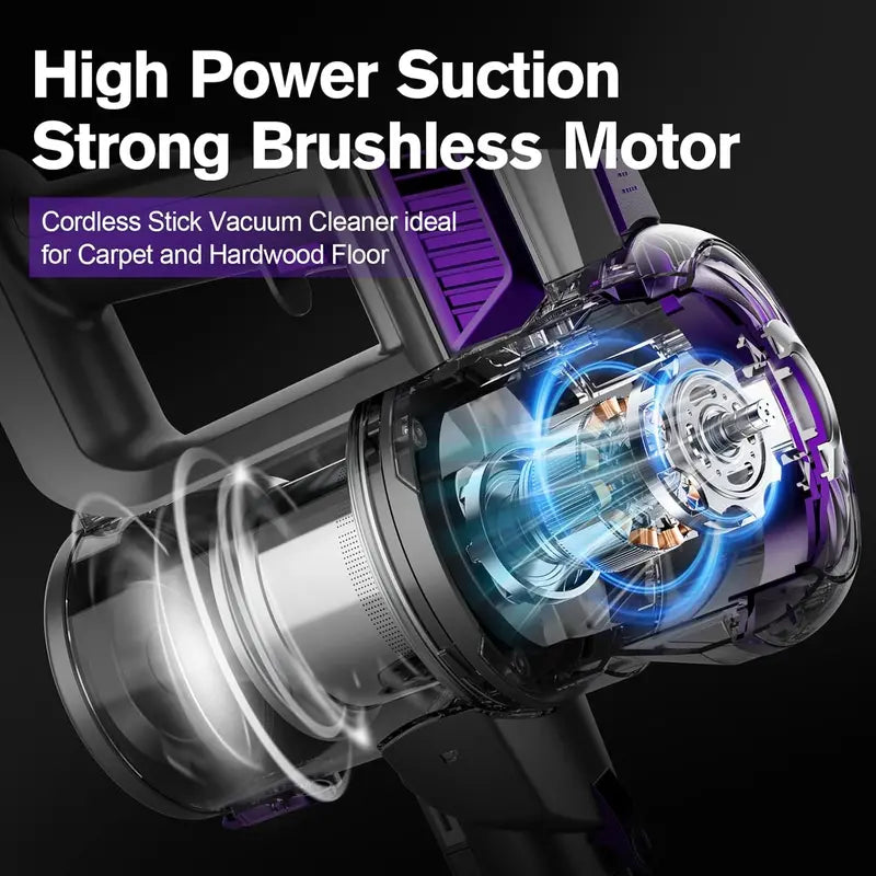 S1 2-in-1 Cordless Stick & Handheld Vacuum: Ultra-Lightweight, Compact Design for Apartments, Cars & Pet Hair on All Surfaces