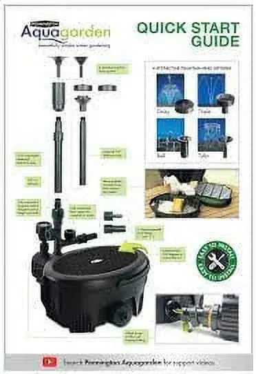 Pennington Aqua Garden Submersible Pond Pump  369 GPH All-in-One Kit