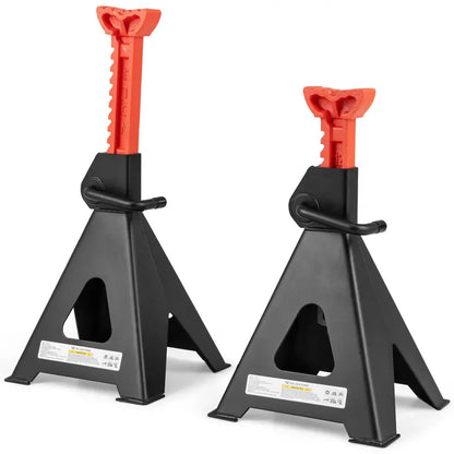 12-Ton (26,400 LB) Adjustable Jack Stands with 19-Inch to 29.5-Inch Lifting Range
