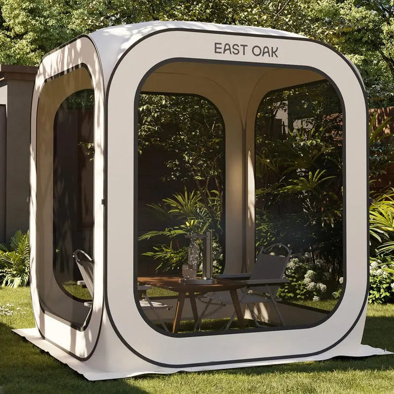 East Oak 10’×10′ Pop-Up Screen House  Instant-Setup Portable Canopy with Mesh Walls & UV Protection