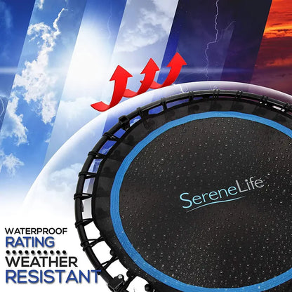 SereneLife 40¡ä Indoor Outdoor Fitness Cardio Sports Trampoline with Handrail