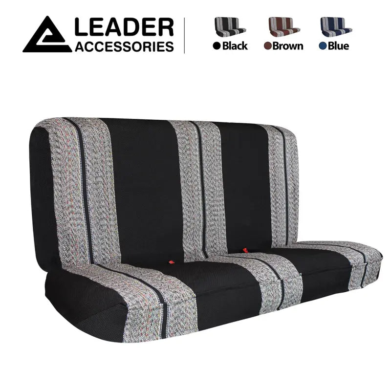 Leader Accessories Saddle Blanket Black Full Size Pickup Trucks Bench Seat Cover Universal Work with Bench Seats,Black