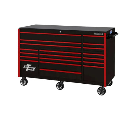 Extreme Tools RX250 72-Inch Roller Cabinet  19-Drawer Heavy-Duty Tool Storage with 250-Lb Slides