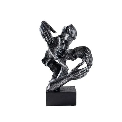 Modern Abstract Kiss Sculpture  Artistic Wall or Shelf Decor