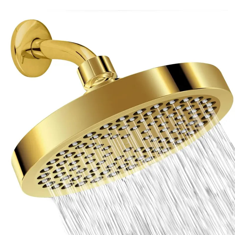 Adjustable High-Pressure Rainfall Showerhead  Swivel Mount, Full-Coverage Spray Pattern