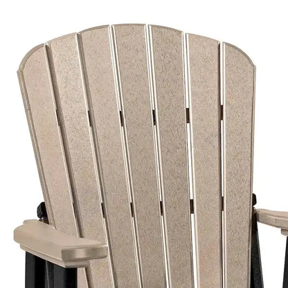 OS Home & Office Swivel Glider Recliner — Fan-Back Design in Weatherwood Finish with Matte Black Base