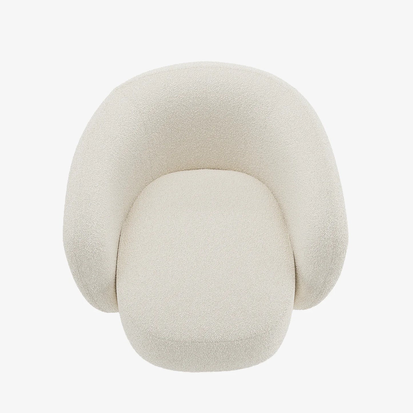 Fauteuil bouclette pivotant couleur cr me Salma