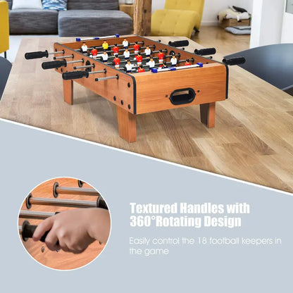 Mini Tabletop Foosball Game  27-Inch Portable Soccer Table for Kids & Adults
