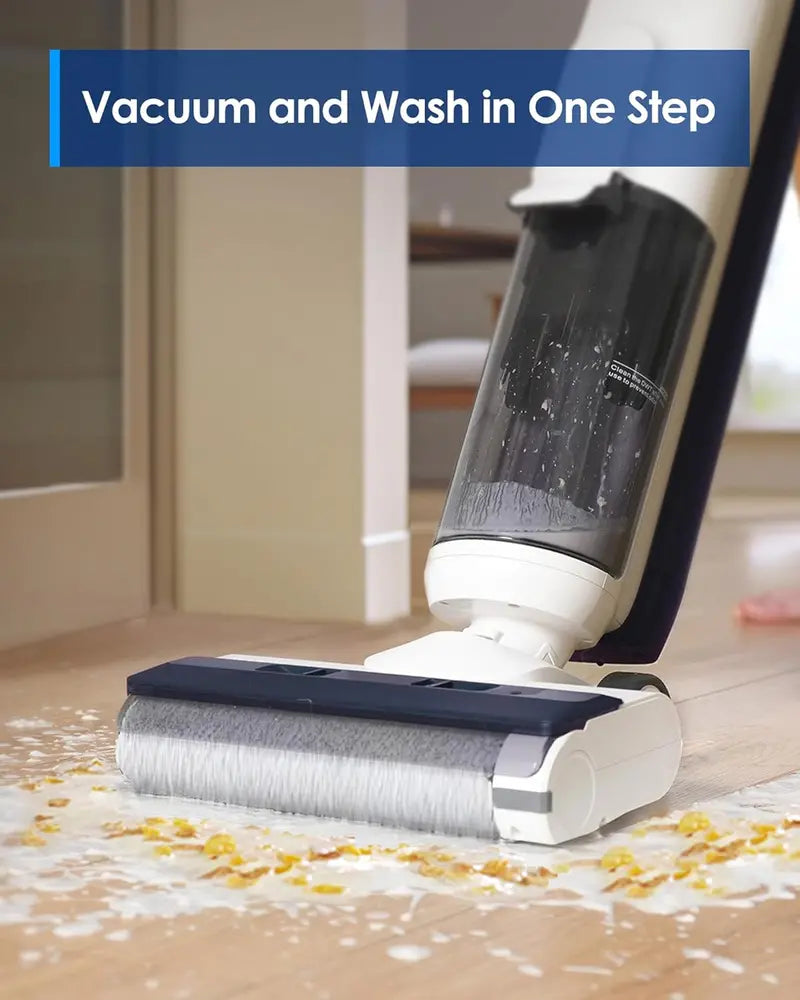 Cordless Wet/Dry Floor Cleaner & Mop  All-in-One Hard Floor Cleaning System with Vacuum + Mopping in a Single Pass
