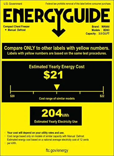 Chest Freezer Small Black Open Deep Compact Energy Saving Free-Standing Top Door Freezers, 3.5 Cu.Ft