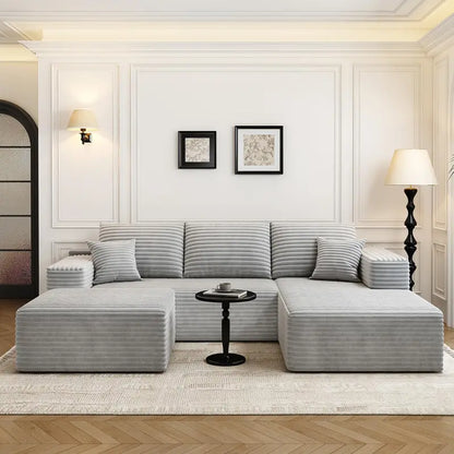 Cloud Modular L-Shaped Sectional Sofa  107.5-Inch Minimalist Corner Lounge with Deep Seating