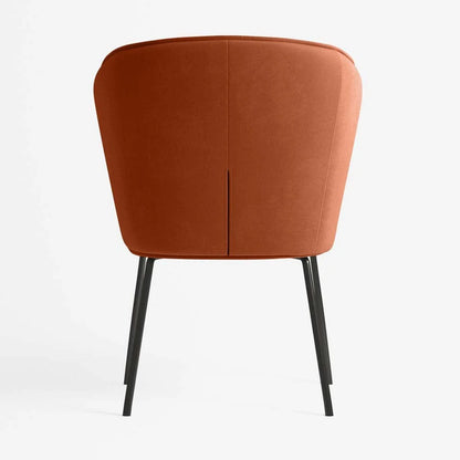 Chaise en velours ocre