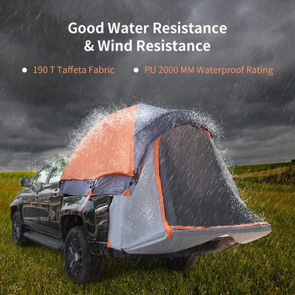 Waterproof Pickup Truck Bed Tent for Two  PU2000mm Coating with Detachable Rainfly