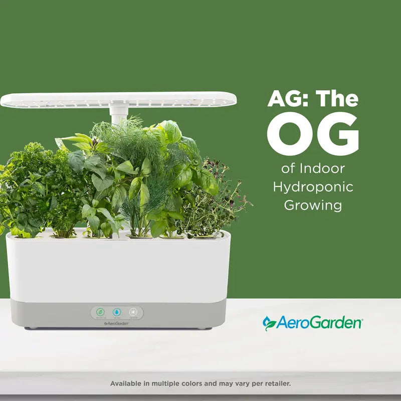 AeroGarden Harvest Slim with Gourmet Herb Seed Pod Kit, Black