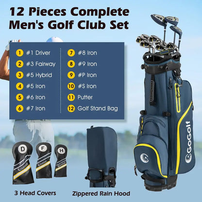 All-in-One Golf Set for Men  12-Piece Right-Handed Club Kit with Carry Bag