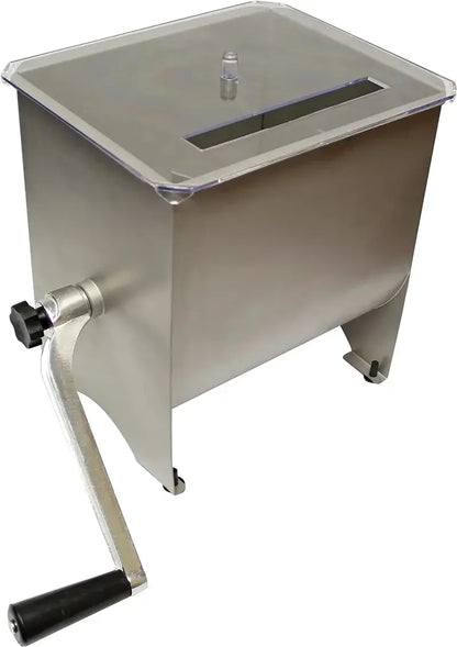 20-Lb Manual Sausage Mixer  Stainless Steel Meat Blender with Secure Lid for Homemade Ground Meats