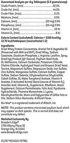 Breeder’s Edge Foster Care Feline Powdered Milk Replacer for Kittens & Cats  4.5 lb