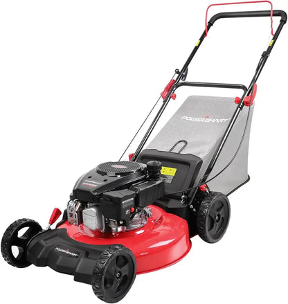 144cc 21-Inch Gas-Powered Lawn Mower  All-Terrain 4-Stroke Engine with Side-Discharge & Mulching, 6-Position Height Adjustment