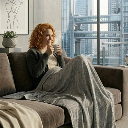 Double-Sided Ultra-Cooling Blanket with Breathable Fabric for Year-Round Comfort