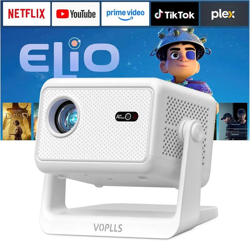 Officially Licensed Smart Mini Projector: 1800 ANSI Lumens, 4K Support, WiFi & Bluetooth Connectivity