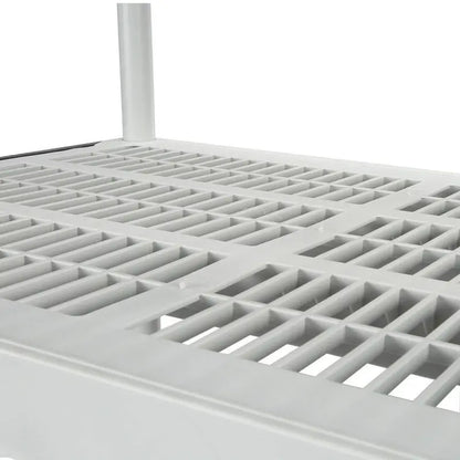 HDX 5-Tier Plastic Shelving Unit, 72″x36″x24″, 200 lbs Capacity, Gray