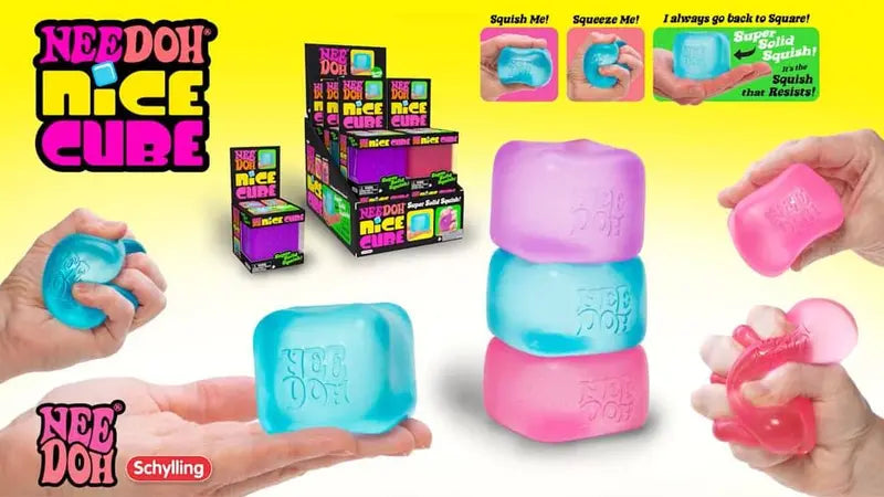 NeeDoh Nice Cube  Classic Solid Squish Toy (Original Version)