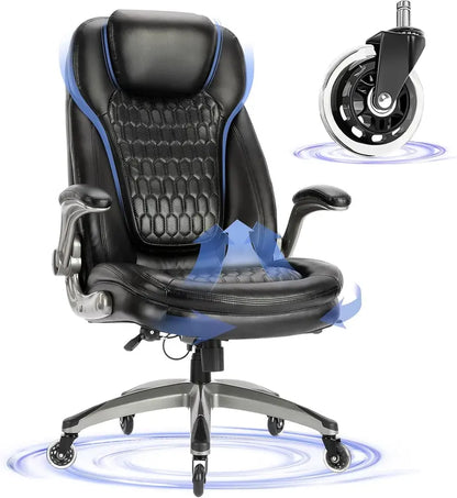 Executive Swivel Office Chair  Upgraded Casters, Adjustable Height & Premium Home/Office Use