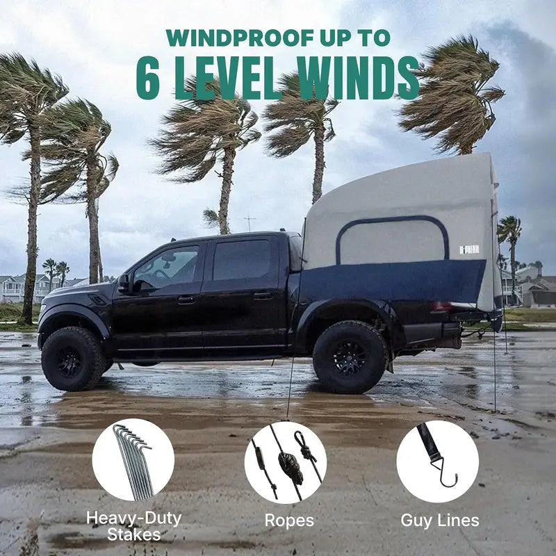 Niphean Inflatable Truck Bed Tent — Quick-Setup 23 Person Pickup Camper Tent with PU3000 Waterproofing