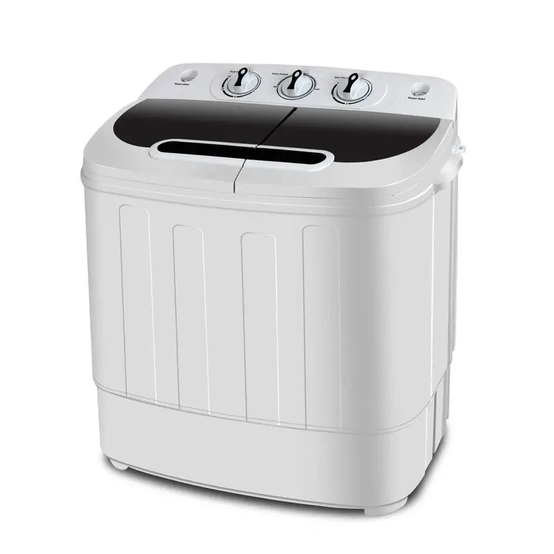Super Deal Portable Twin-Tub Washing Machine  13-Lb Capacity with Wash & Spin Cycles